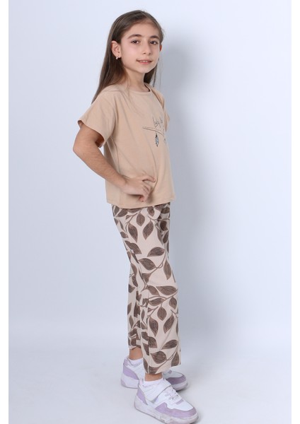 Kız Çocuk Ikili Takım Baskılı Oversize Ispanyol Paça E15 fiyatları