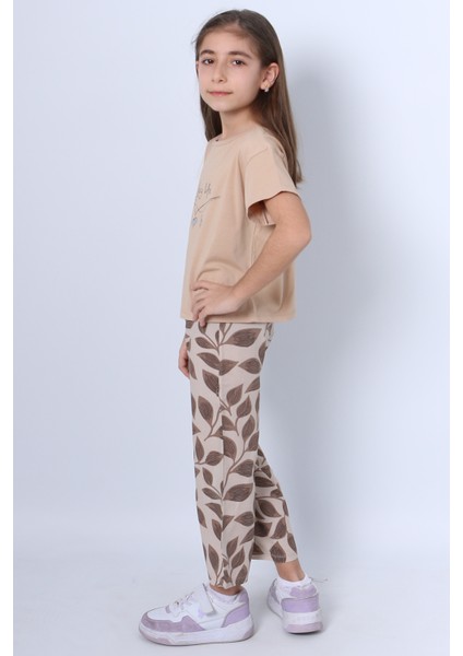 Kız Çocuk Ikili Takım Baskılı Oversize Ispanyol Paça E15 fırsatları