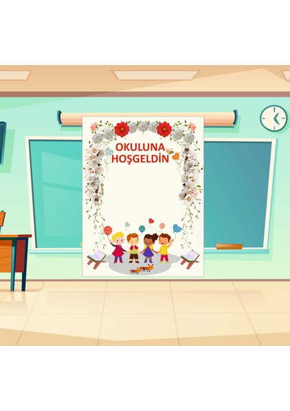 Okula Hoşgeldin Temalı Arka Fon