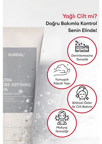 Gözenek Arındırıcı Bha Içeren Temizleme Köpüğü Kundal Ultra Pore Refining Bha Cleansing Foam 155ML modelleri