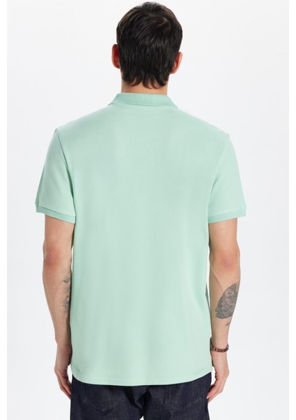 Erkek Slim Fit Dar Kesim %100 Pamuk Yeşil Polo Yaka Tişört indirimleri