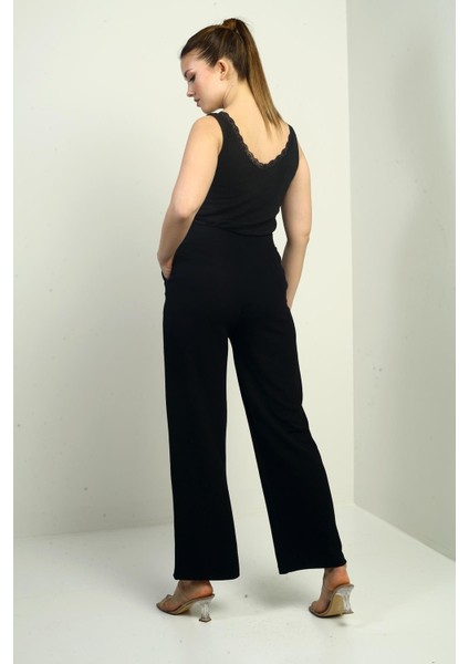 Kadın Cırt Kapama Cepli Pileli Likralı Palazzo Pantolon fırsatları