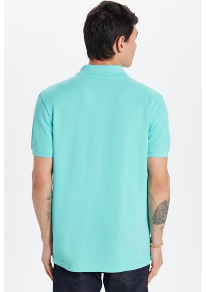 Erkek Slim Fit Dar Kesim %100 Pamuk Yeşil Polo Yaka Tişört indirimleri