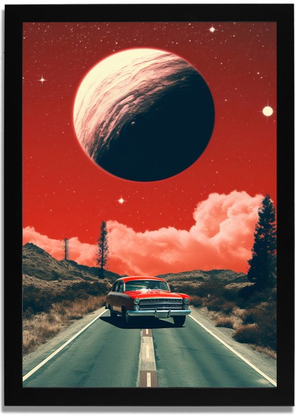 Yapay Zeka Görselli Mdf Plastik Çerçeveli Dekoratif Tablo