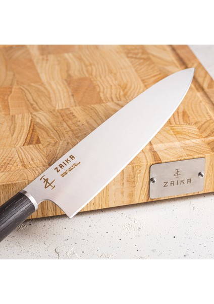Gyutou Japon Tasarım Ahşap Saplı Şef Bıçağı - 21cm Paslanmaz Çelik
