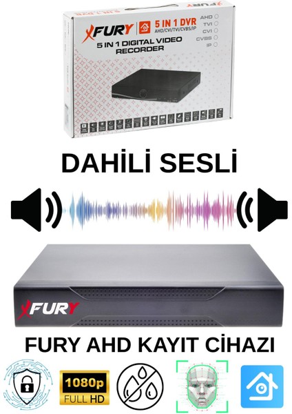 6 Lı Sesli Gece Renkli Görüş Güvenlik Kamerası Su Geçirmez Güvenlik Kamerası Seti 250GB modelleri