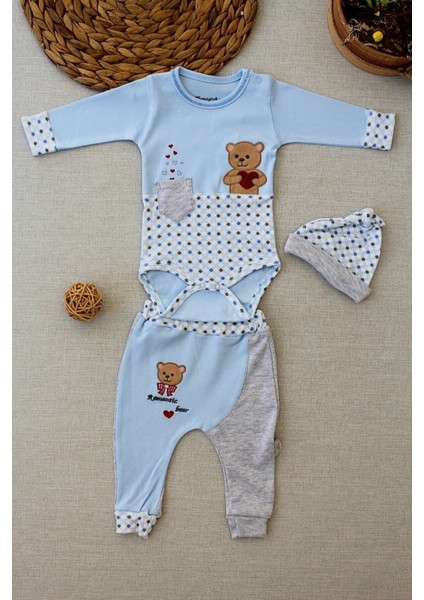 Romantik Ayıcık Body 3'lü Takım