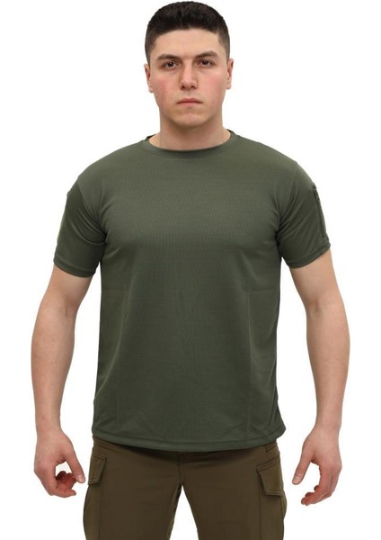 Bisiklet Yaka Kısa Kol Taktik T-shirt