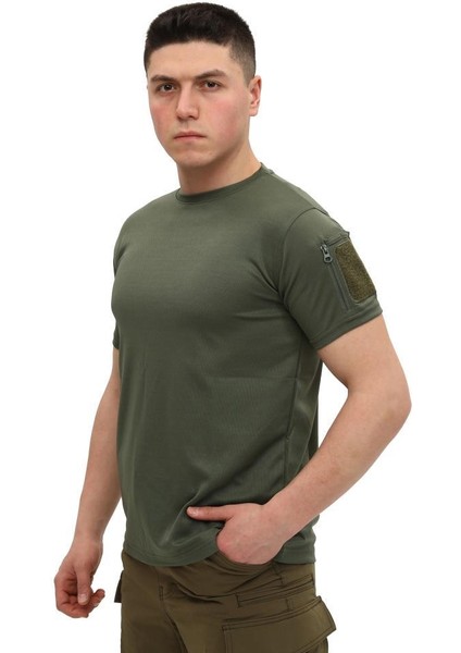 Bisiklet Yaka Kısa Kol Taktik T-shirt