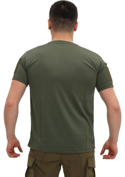 Bisiklet Yaka Kısa Kol Taktik T-shirt