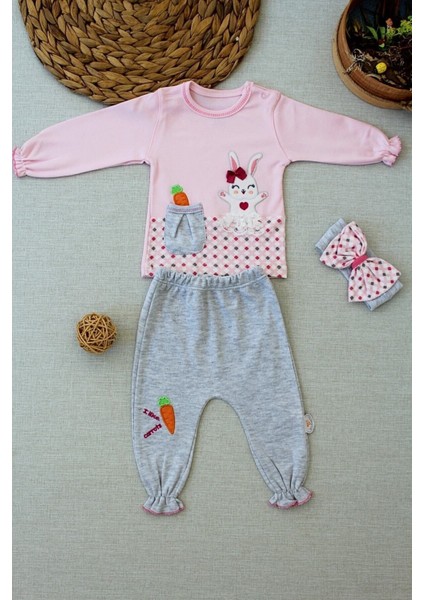Havuçlu Tavşan Sweat 3'lü Takım