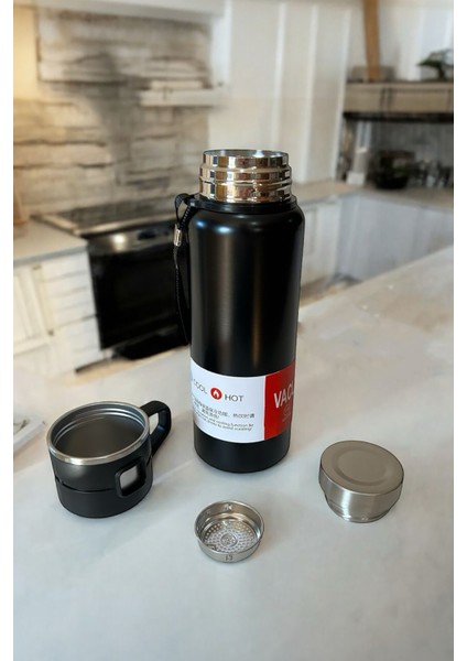 Paslanmaz Çelik Premium Termos - 12 Saat Sıcak/soğuk Vakumlu Kendinden Bardaklı modelleri