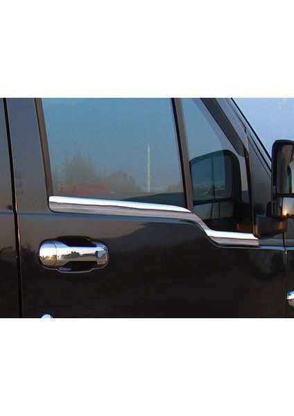 Ford Connect 2002-2013 arası Krom Cam Çıtası 2 Parça Paslanmaz Çelik