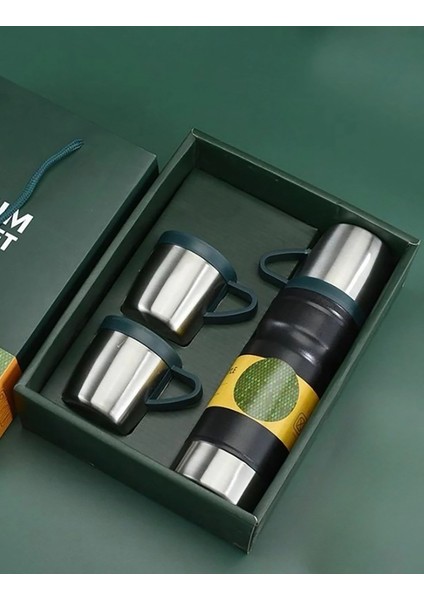 680ML Paslanmaz Çelik Termos Bardak Seti – 12 Saat Sıcak/soğuk Tutar! Kahve Çay Su Termosu Vakumlu Sızdırmaz Hediye Çantalı 304 Paslanmaz Çelik Termos Seti