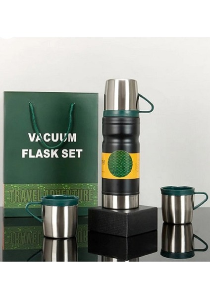 680ML Paslanmaz Çelik Termos Bardak Seti – 12 Saat Sıcak/soğuk Tutar! Kahve Çay Su Termosu Vakumlu Sızdırmaz Hediye Çantalı 304 Paslanmaz Çelik Termos Seti