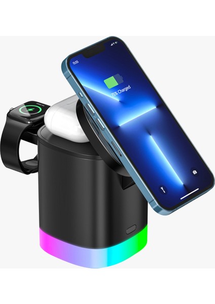 AW13 3in1,15 Watt Wireless Magsafe Şarj Stand