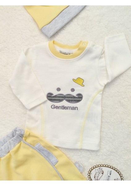 Erkek Bebek Çocuk Takımı 3'lü - %100 Pamuklu & Şapkalı Bebek Takımı modelleri