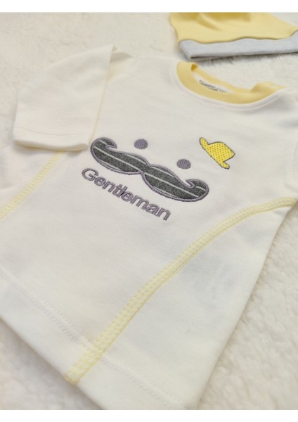 Erkek Bebek Çocuk Takımı 3'lü - %100 Pamuklu & Şapkalı Bebek Takımı
