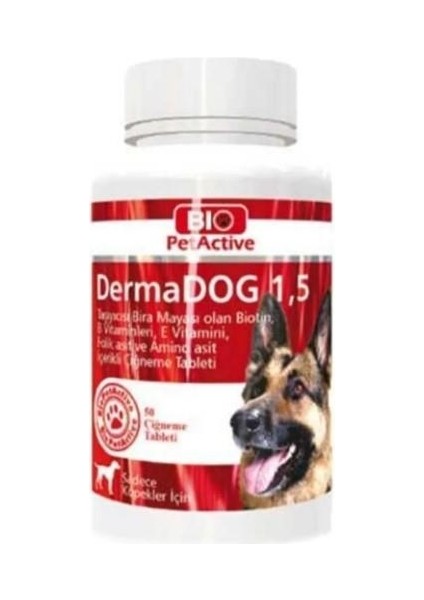 Pet Active Dermadog Köpekler Için Bira Mayalı Sarimsakli Tablet 100 Adet
