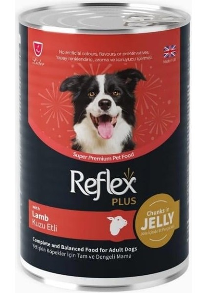 Plus Jöle İçinde Et Parçacıklı Kuzu Etli Yetişkin Köpek Maması 400gr