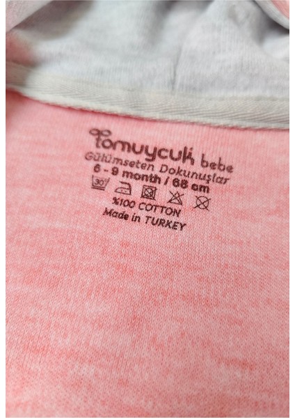 Ef Çizgi Kız Bebek Kapüşonlu Tulum Pembe