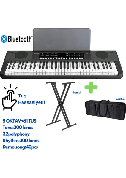 MK-6197BT 61 Tuş Org +Stand+Çanta