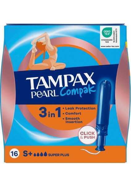 Pearl Compak Tampon Super Plus 16'lı