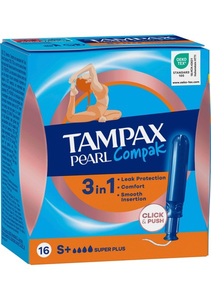 Pearl Compak Tampon Super Plus 16'lı