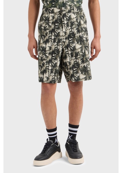 Desenli Pamuk Regular Fit Normal Bel Short Erkek Short XM000427 AF14869 F0039