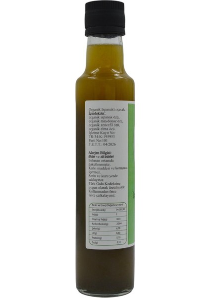 Organik Detox Shot Mix (Ispanaklı Içecek) 250ML