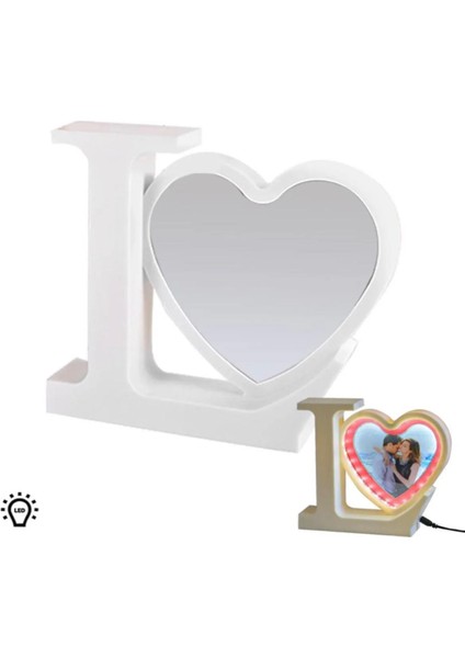 Kişiye Özel Fotoğraflı Love Konseptli Sihirli Ayna Dekoratif Fotoğraf Çerçevesi modelleri