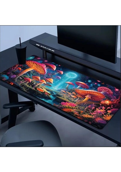 70X30 cm Mantar Desenli Tasarım Kaydırmaz Taban Speed Yüzey Oyuncu Mouse Pad Gaming fiyatları