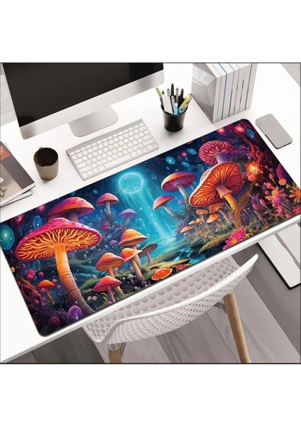 70X30 cm Mantar Desenli Tasarım Kaydırmaz Taban Speed Yüzey Oyuncu Mouse Pad Gaming modelleri
