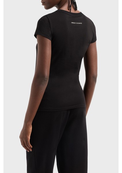 Pamuk Regular Fit Metalik Logolu T Shirt Bayan T Shirt XW000320 AF10356 UC001 fiyatları