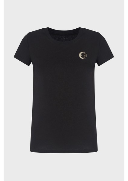 Pamuk Regular Fit Metalik Logolu T Shirt Bayan T Shirt XW000320 AF10356 UC001 indirimleri