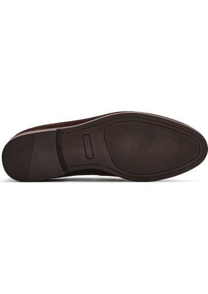 Erkek Kahverengi Süet Deri Loafer 25SFD790210