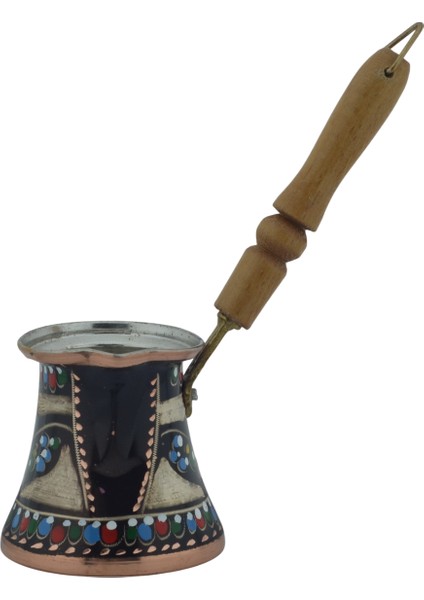 Bakır El Işlemeli 290ML Özel Erzincan Boyalı Renkli Cezve