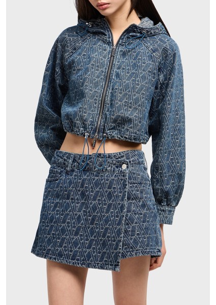 Pamuk Regular Fit Tamamı Jakarlı Etek Short Bayan Short XW000555 AF12844 FB055