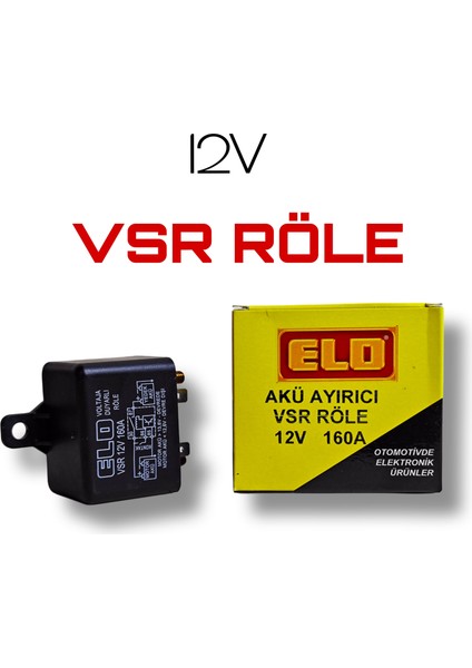 Akü Ayırıcı Röle - Vsr Röle - 12 Volt 160 Amper Akü Ayırıcı Vsr Röle Elo indirimleri