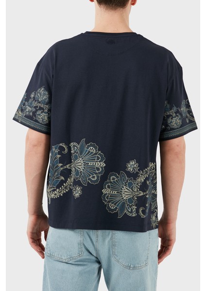 Desenli Pamuk Regular Fit Bisiklet Yaka T Shirt Erkek T Shirt MRMA0004 AK598 X0883 fiyatları