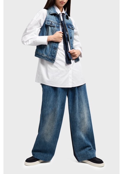 Armani Exchage Pamuk Slim Fit Kolsuz Kot Ceket Bayan Kot Ceket XW000558 AF12845 MB115