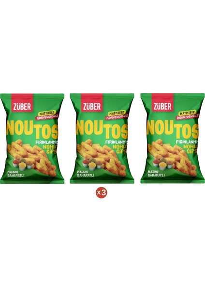 Noutos Kajun Baharatlı Nohut Cipsi 55gr (3 Adet)