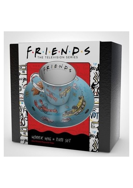 Frıends - Aynalı Kupa & Tabak Seti - Desen