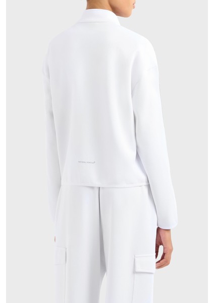 Logolu Regular Fit Dik Yaka Fermuarlı Sweat Bayan Sweat 7w000275 Af12501 U0002