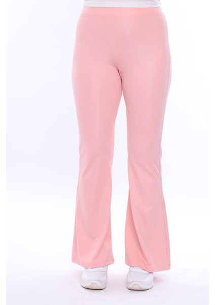 Pembe Toparlayıcı Yüksek Bel Ispanyol Paça Tayt fırsatları