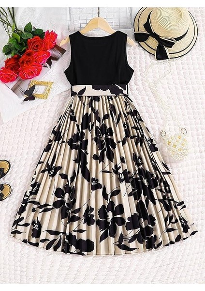 Dessie Pileli Kız Çocuk Elbise- Çiçekli Elbise Mezuniyet Elbisesi, Mezuniyet Kıyafeti, Yazlık Elbise fiyatları