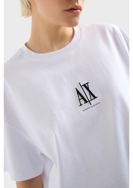 Logo Baskılı Relaxed Fit Bisiklet Yaka T Shirt Bayan T Shirt XW001182 AF15085 U0002 fırsatları