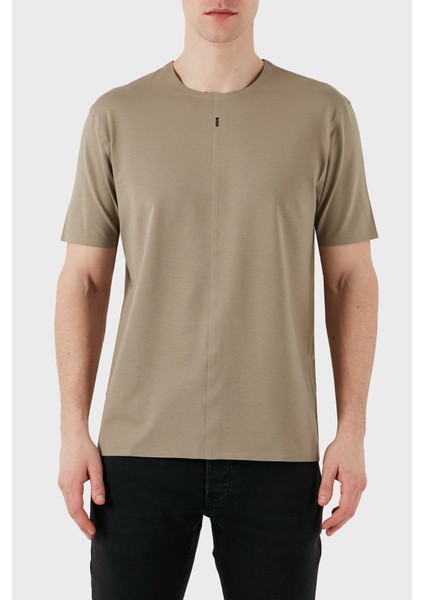 Streç Pamuklu Regular Fit Bisiklet Yaka T Shirt Erkek T Shirt 50533301 334