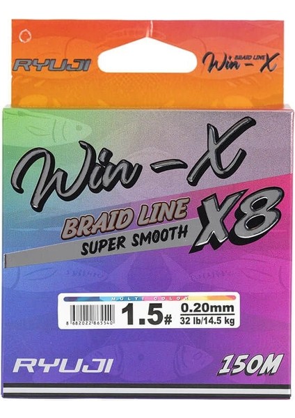 Winx X8 150 mt Multi Color Ip Misina 0.18 mm