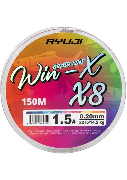 Winx X8 150 mt Multi Color Ip Misina 0.18 mm modelleri